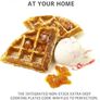 Waffle Maker Iron Machine 700W I Electric I Stainless Steel Mould I Non-Stick Coating I Recipes I Deep Cooking Plates I Adjustable Temperature Control - Black Image 4