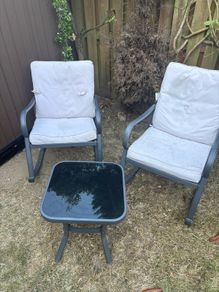 2 Patio Rocking Chairs & Side Table