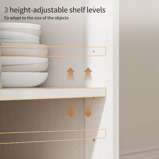 Sideboard Storage Cabinet, Kitchen Cupboard Storage with 3 Drawers