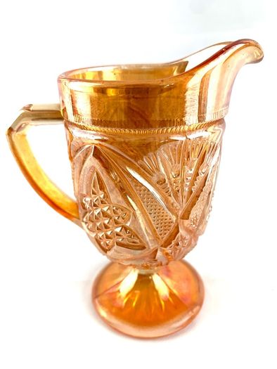 Vintage carnival glass jug