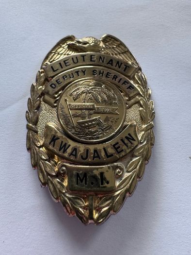 Genuine Rare Lieutenant Deputy Sheriff Badge