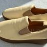 ARKET Soft Leather Slip-On Shoes Cream Beige Minimalist Size 39 Image 4