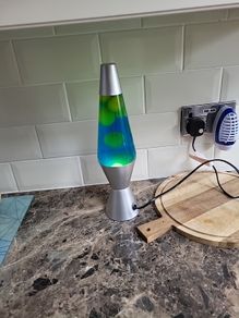 Lava lamp green and blue