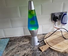 Lava lamp green and blue