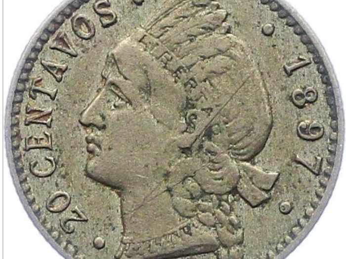 1897 Dominican Republic 20 Centavos