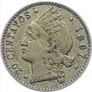 1897 Dominican Republic 20 Centavos Image 2