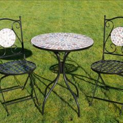 Two Seater Table and Chairs Mosaic D6674