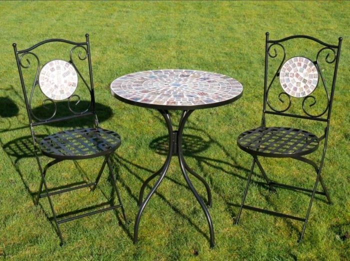 Two Seater Table and Chairs  Mosaic D6674