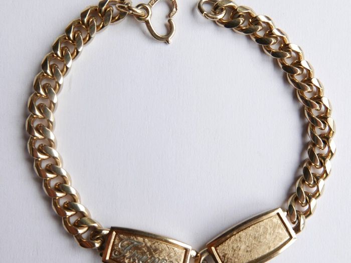 Vintage Gold Plated Bracelet length 7,5"