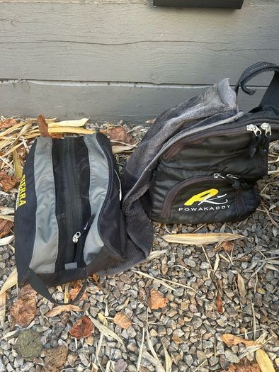 Folding Electric Golf Caddy/Trolley & Clubs & Accessories