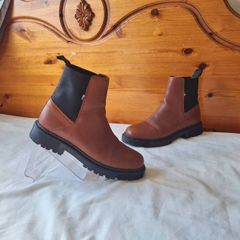 Tommy jeans warm lined chelsea boots Size 5 eu 38 rich brown leather in excellent condition
