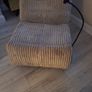 Modern Neautral Grey Corduroy Armless Accent Chair / Lounge Chair Image 4