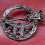 Vintage Cara-Irish Large Celtic Rhinestone Brooch Image 2