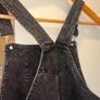 Next Kids Black Acid-Wash Denim Dungarees / Overalls Image 8