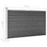 Fence Panel WPC 175x105 cm Black Image 9