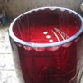 Ruby red cut glass 10 inch vase Image 4