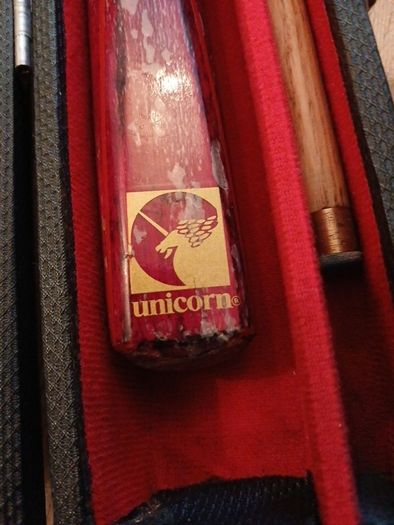 snooker cue and hardcase. John parrot.