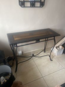 hall table and matching mirror