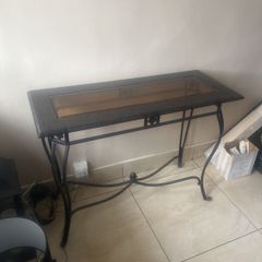 hall table and matching mirror