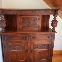 antique solid mahogany unit