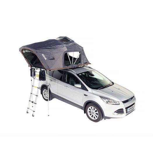 Crua Aer 2-3 Person Rooftop Tent With Ladder In Green With Gray Flysheet - New From Our Warehouse - Collection Only & Free Installation