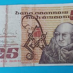 Irish  1991 Five Pound "SCOTUS" banknot in Fine  condition
