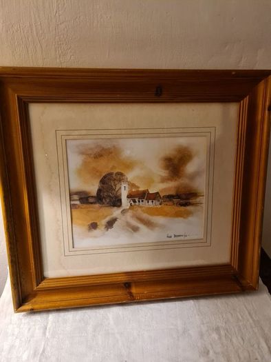 Hugh Brandon Cox "Old Church" signed print