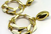 Vintage Enameled Costume Earrings