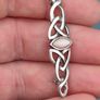 Vintage Sterling silver and White opal brooch Image 4