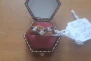 9 Carat Gold Garnet &amp; CZ Vintage Ring