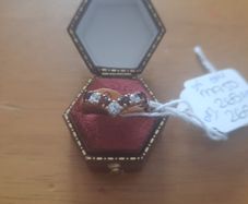 9 Carat Gold Garnet & CZ Vintage Ring
