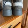 Fab Zara Khaki Green Ugg Style Faux Suede and Shearling Platform Ankle Boots  UK 5 EU 38 Image 4