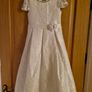 Girls communion dress,shoes, gloves and head piece Image 2