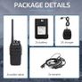 RT24 Walkie Talkie PMR446 License-free Professional Two Way Radio 16 Channels Walkie Talkies Scan TOT with USB Charger and Earpieces,Adults (Black, 1 Pair Image 7