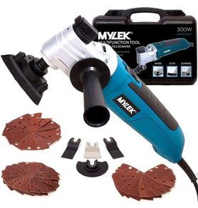 Oscillating Multi Tool 300W Oscillating Electric Corded Multi tools 6 Speed, Quick Blade Change - Detail Sander, Multi-Tool Cuts Metal, Plastic, Wood, 48 Piece Accessory Kit - Carry Case (FREE POSTAGE)