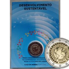Portugal 2 Euro Base Metals Brilliant Uncirculated Coin 2025 - A Plan for the Future - Sustainable Development