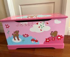 Wooden toy storage chest
