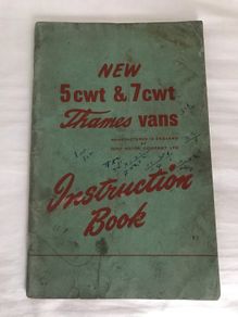 Thames van late 1956. 50s early 60s instruction manual