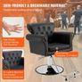 Salon Chair, Barber Chair for Hair Stylist, Styling Chair with Heavy Duty Hydraulic Pump, 360 Swivel Hair Salon Chair with Footrest for Beauty Spa Shampoo, Max Load Weight 330 lbs, Black Image 2