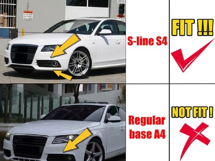 NEW Honeycomb Front Fog Light Grille Covers For AUDI A4 B8 S-Line S4 2008-2012