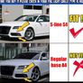 NEW Honeycomb Front Fog Light Grille Covers For AUDI A4 B8 S-Line S4 2008-2012 Image 3