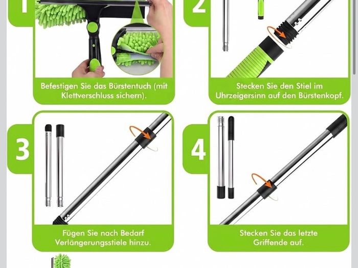 3M Window Cleaning Equipment with 400ML Window Cleaner, 2 in 1 Window Cleaning Kit with Window Squeegee and Microfiber Cloth for Indoor/Outdoor High Window
