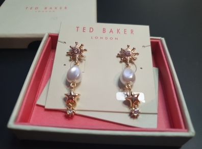 NEW Ted Baker gold color Earrings Beatifull and Luxury looking RRP 50 euro NEW & BOXED