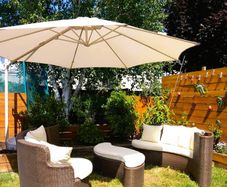 Rattan garden furniture day bed sofa