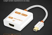 Cabletime Mini DisplayPort to HDMI 1080P Female (Video-Audio) TV (Gold-Plated) Adapter (White) (Brand New/Warranty)