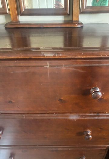 3 piece set bedroom mahogany effect furniture