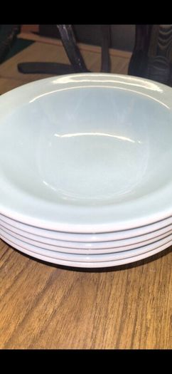 mid century blue bowls x 6