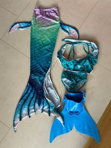 Girls mermaid swimsuit costume