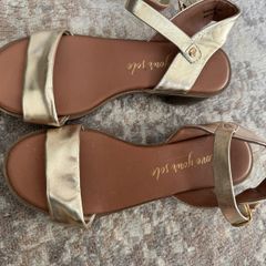 ladies new look gold heels