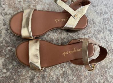 ladies new look gold heels